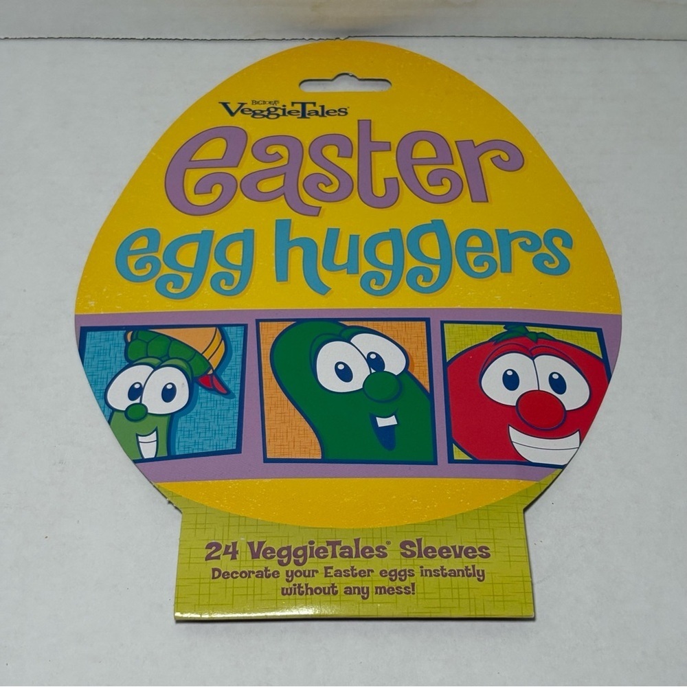 NEW NOS Deadstock 2007 VeggieTales Easter Egg Huggers Decorative Sleeves